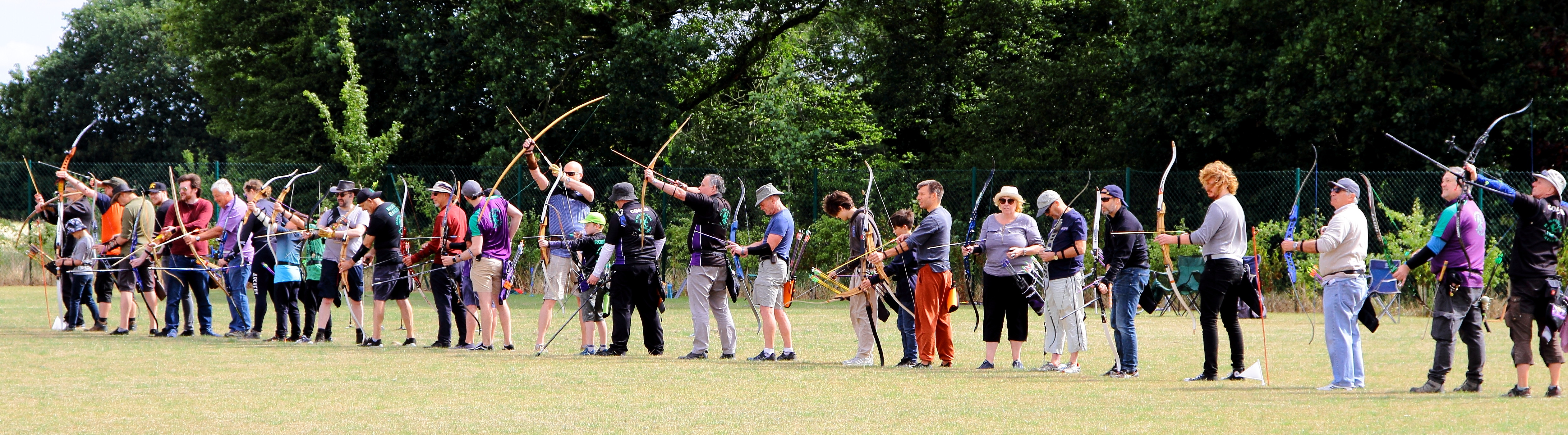 Shoot to the moon archers on the line - by Dave Tonnison